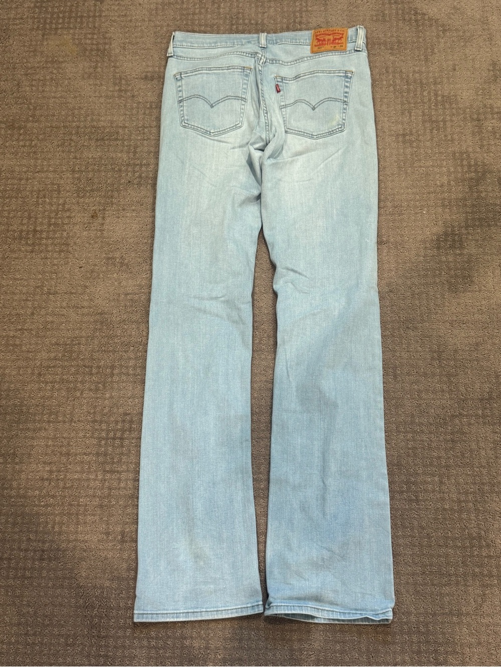 Levis 527 Slim Bootcut Light Wash Jeans Mens 32x38 Tall Light Blue - Picture 6 of 10